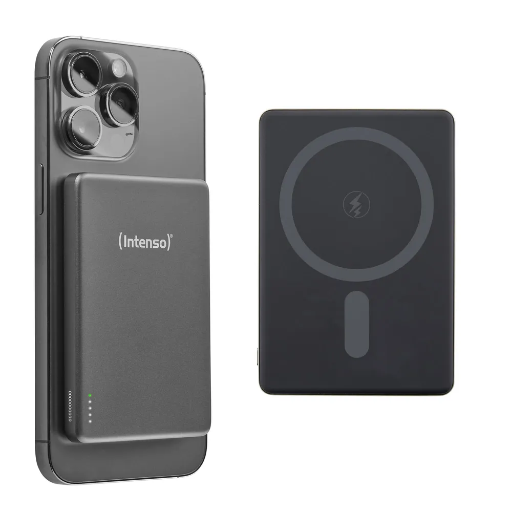 Intenso Magnetic Wireless Powerbank MW5000, 5000 mAh, Grau
