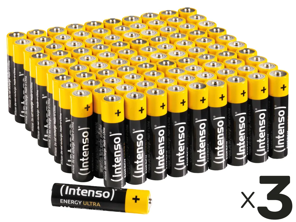 INTENSO Micro-Batterie-Set Energy Ultra, AAA LR03, Alkaline, 300 Stück