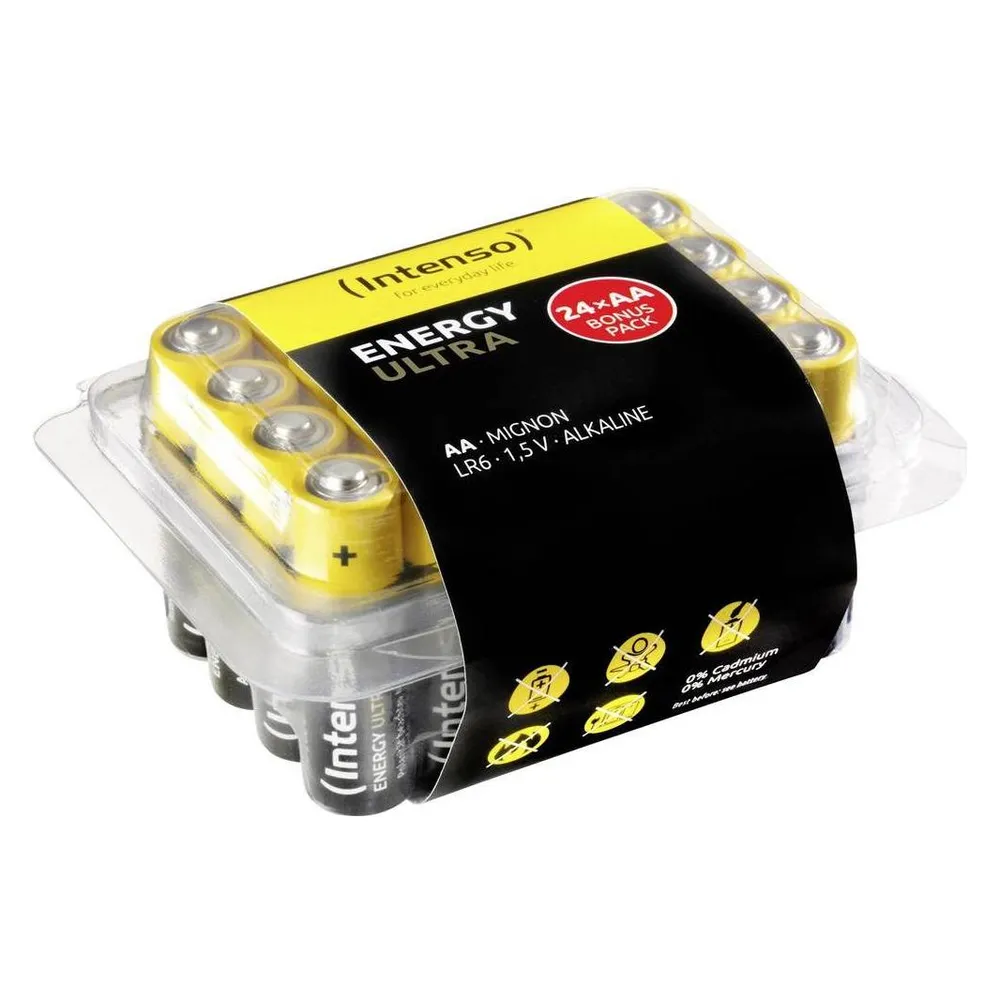 INTENSO Mignon-Batterie-Set Energy Ultra, AA LR06, Alkaline, 24 Stück