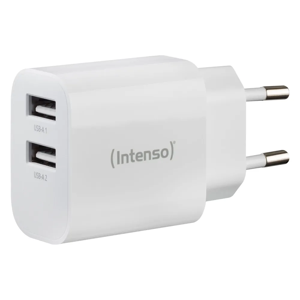 Ladegerät Intenso POWER ADAPTER 2XUSB-A 24W 5V Weiss Kompakt
