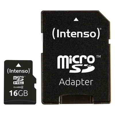 MicroSD-Karte Intenso 3403470 16 GB Klasse 4 mit SD-Adapter