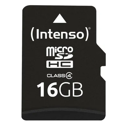 MicroSD-Karte Intenso 3403470 16 GB Klasse 4 mit SD-Adapter