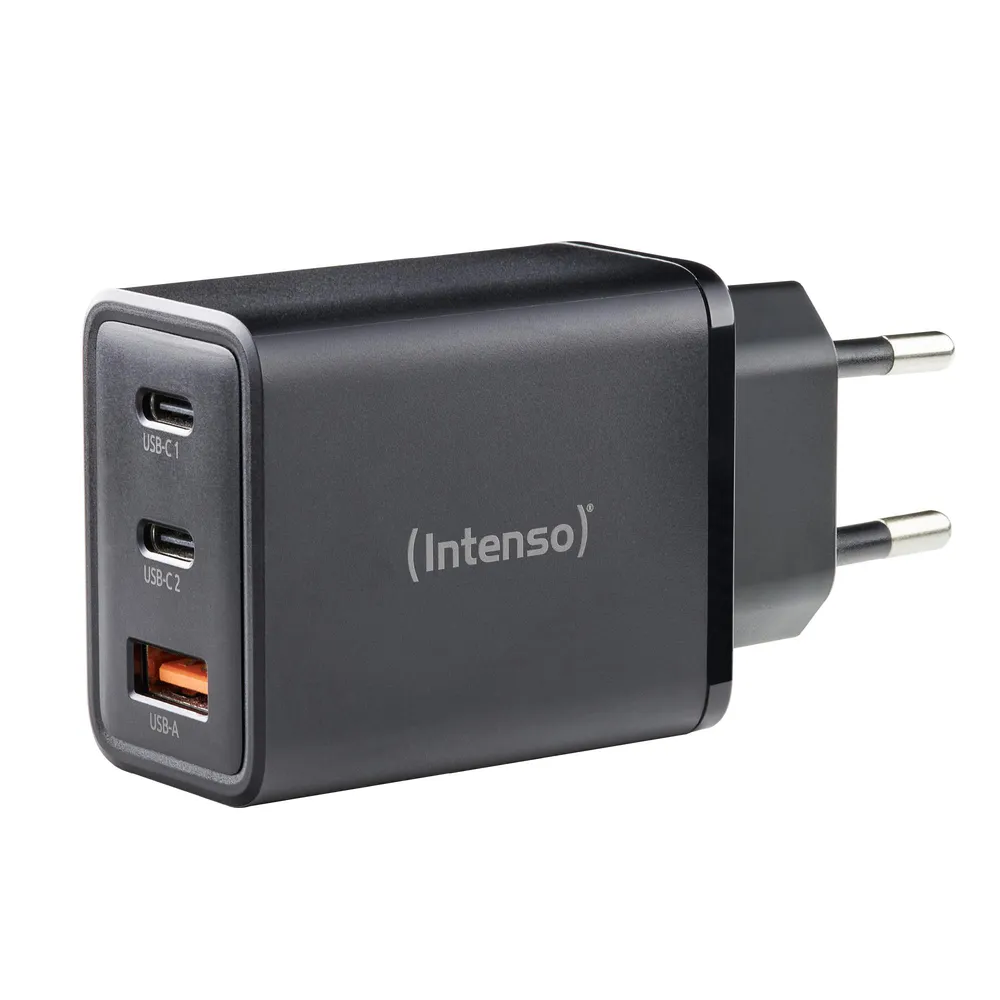 Power Adapter W65ACC GaN, USB Netzteil mit 1x USB-A und 2x USB-C Anschlüssen, Schwarz