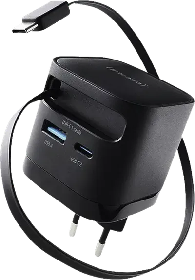 Power Adapter W65ACIC GaN Kompaktes Schnellladegerät mit 65 W Leistung, Schwarz