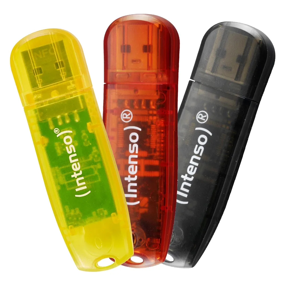 Rainbow Line USB 2.0 32GB 3er gelb/rot/schwarz USB-Stick