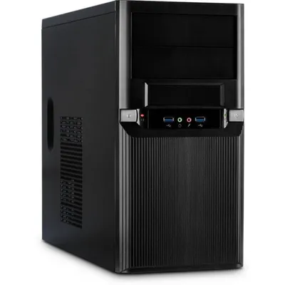 Gehäuse Inter-Tech TM-515 Micro Tower Schwarz micro ATX Metall