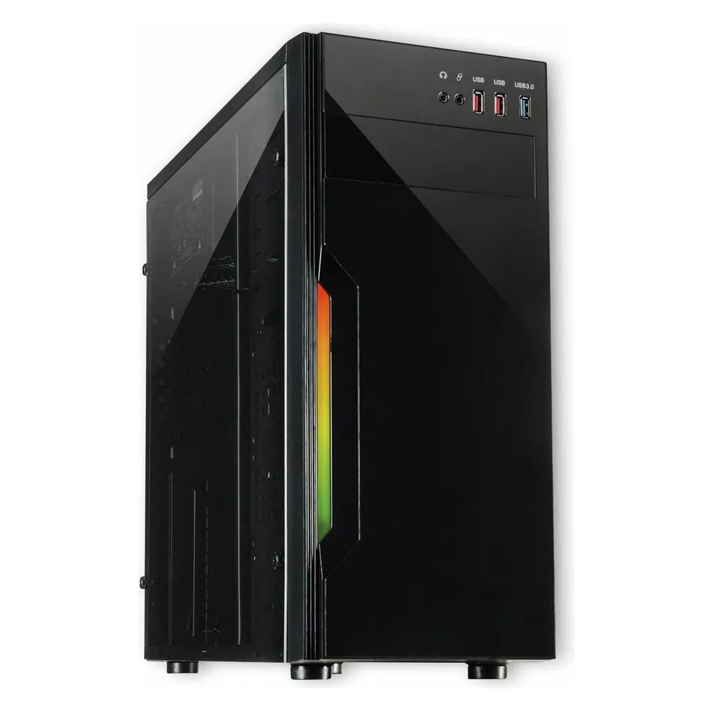 PC-Gehäuse Inter-Tech B-42 RGB Tower Schwarz ATX micro ATX Metall Gaming