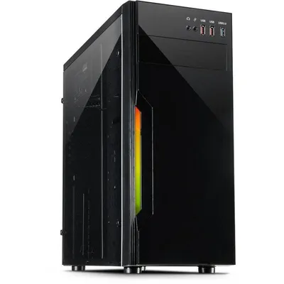 PC-Gehäuse Inter-Tech B-42 RGB Tower Schwarz ATX micro ATX Metall Gaming