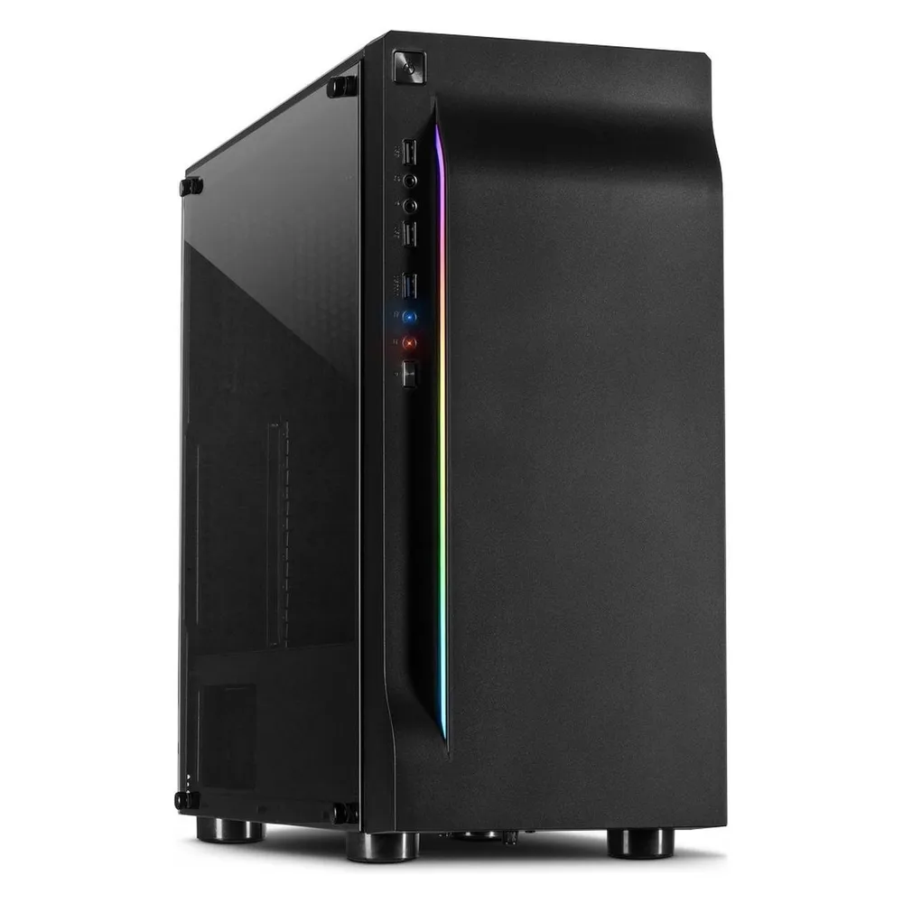 PC-Gehäuse Inter-Tech A-3411 Creek Turm Schwarz ATX micro ATX