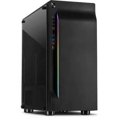 PC-Gehäuse Inter-Tech A-3411 Creek Turm Schwarz ATX micro ATX