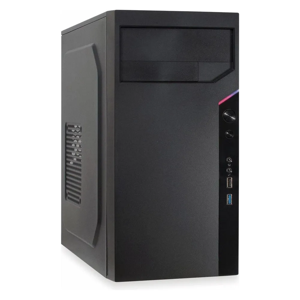 Gehäuse Inter-Tech IT-6505 Retro Micro Tower Schwarz micro ATX