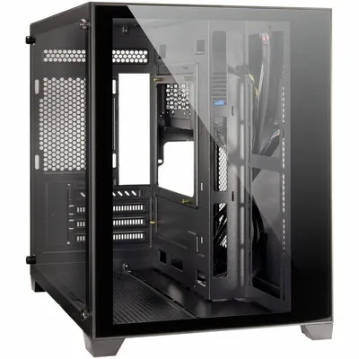 PC-Gehäuse Inter-Tech C-501 Aspect Midi Tower Schwarz micro ATX Mini-ITX