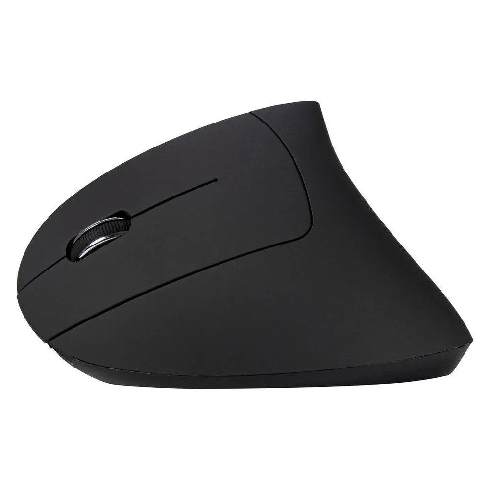 Maus Inter-Tech KM-206L RF kabellos 1600 DPI Schwarz Weiß Vertikales Design