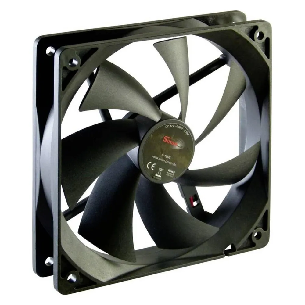 Kühlung Luft Inter-Tech Gehäuselüfter 12 cm 1200 RPM Schwarz