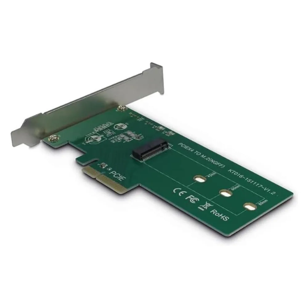 Interfacekarte Inter-Tech KT016 PCIe auf M.2 32 Gbit/s Grün/Silber