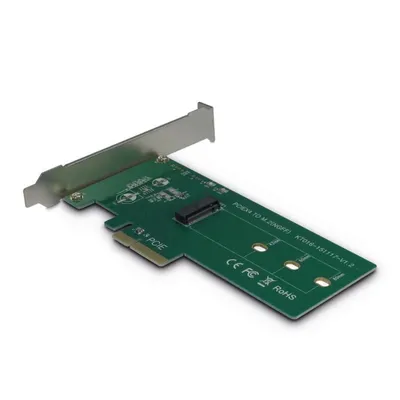 Interfacekarte Inter-Tech KT016 PCIe auf M.2 32 Gbit/s Grün/Silber