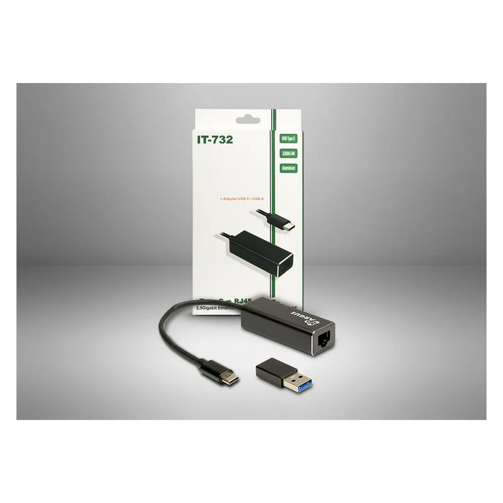 Netzwerkkarte Inter-Tech IT-732 USB Typ C Ethernet 2