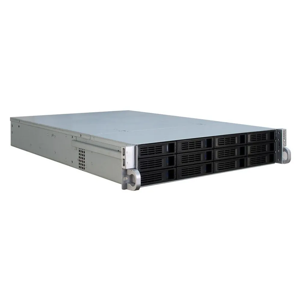 Server Inter-Tech IPC 2U-2412 Rack 2U Metall Schwarz Silber ATX EATX Micro ATX Mini-ITX SSI EEB