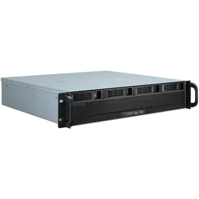 Server Inter-Tech IPC 2U-2404S Rack micro ATX Mini-ITX 2U Schwarz Silber