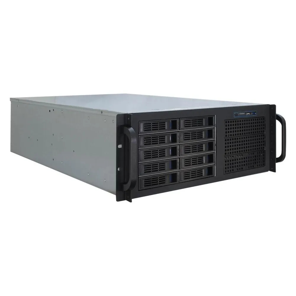 Server Inter-Tech IPC 4U-4410 Rack 4U E ATX 59L Schwarz Stahl