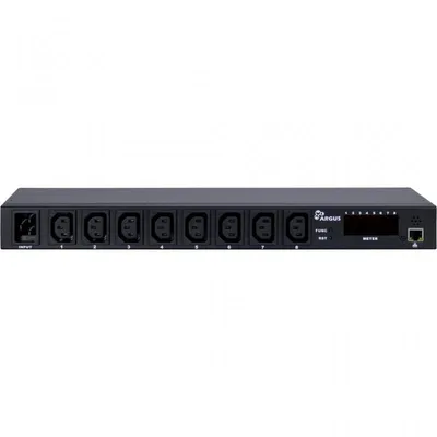 Inter-Tech SW-0816 Steckdosenleiste für Rackschränke, PDU, 8 AC-Ausgänge, Schwarz