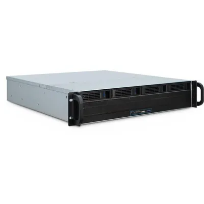 Server Inter-Tech 2U 2404L micro ATX Mini-ITX Stahl Rack 2U Schwarz Grau