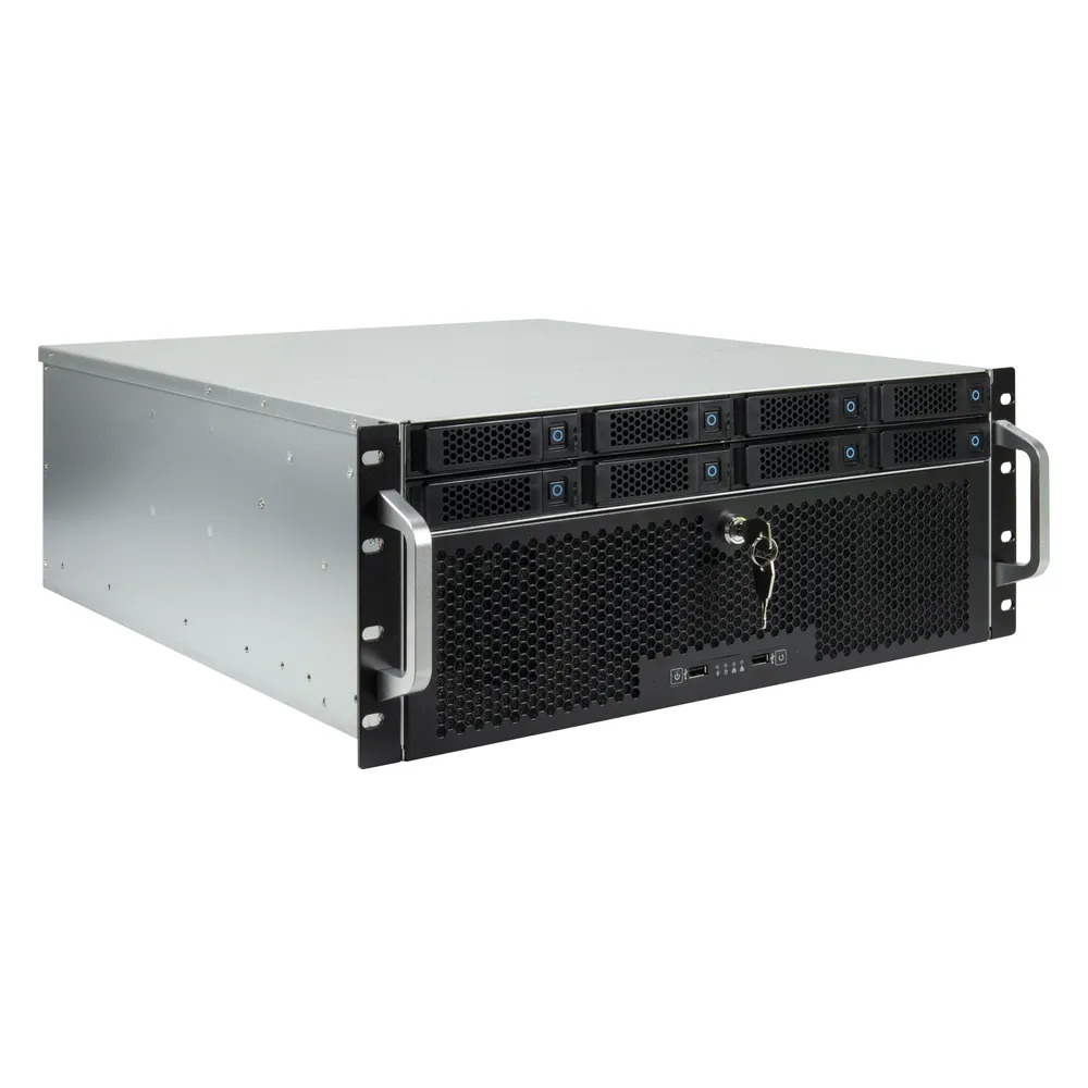 Server Inter-Tech 4U-4708 Rack Schwarz Stahl 4U ATX EATX ITX Micro ATX SSI CEB EEB