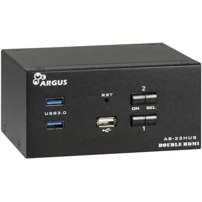 KVM Switch Intertech AS-22HUS 2 Ports HDMI 4K USB Schwarz