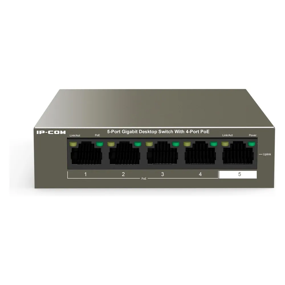 Netzwerk-Switch IP-COM G1105P-4-63W Gigabit Ethernet PoE 5-Port Unmanaged Netzwerkswitch