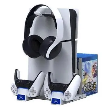 iPega P5S009 Multifunctional Charging Stand for PS5 Slim White