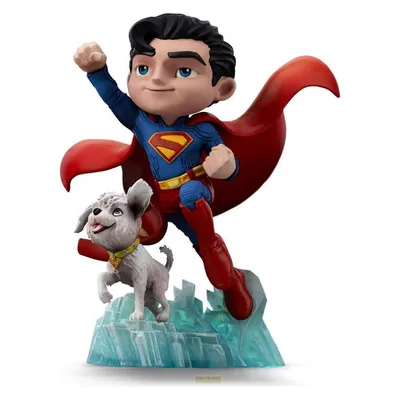 Iron Studios Superman Legacy Superman & Krypto Minico Figur