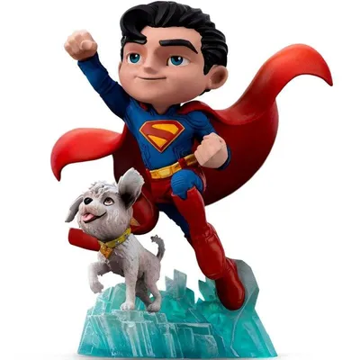 Iron Studios Superman Legacy Superman & Krypto Minico Figur