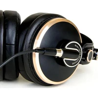ISK HD9999 Kopfhörer kabelgebunden Mini Jack 3,5 mm geschlossen Öko-Leder gold