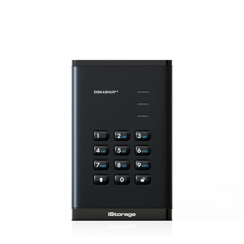 iStorage diskAshur³ | is-da3-256-ssd-16000-b | SSD - verschlüsselt