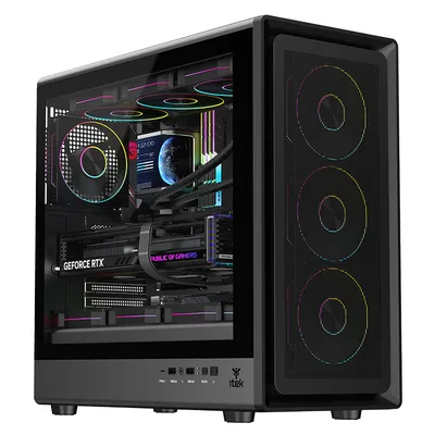 ATX Tower Itek MESHCORE 36B Gaming RGB Glasfenster USB-C