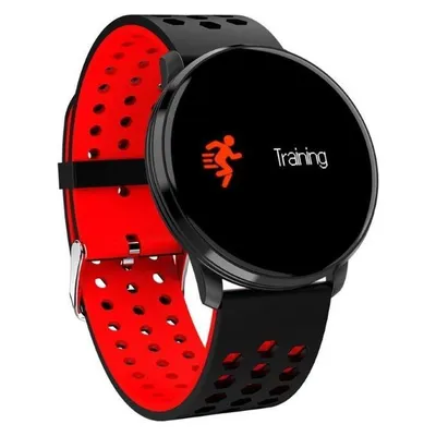 iWear Smartwatch M9 Round Smart Fit, Farben Schwarz/Rot