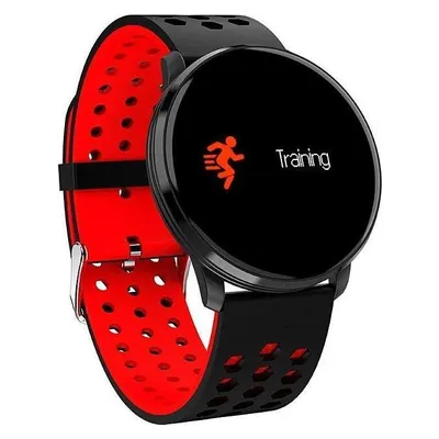 iWear M9 Round Smart & Fit Watch Full Touch 1.3 IPS Mediensteuerung / HR / Blutdruck / Soziales Schwarz