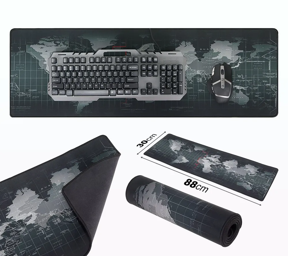 IZOXIS Gaming Mauspad Professionelle Weltkarte Büro-Schreibtischunterlage Mauspad (Gaming Schreibtischunterlage Set, Schreibtischunterlage-Set), Premium Schreibtischunterlage mit rutschfester Rückseite