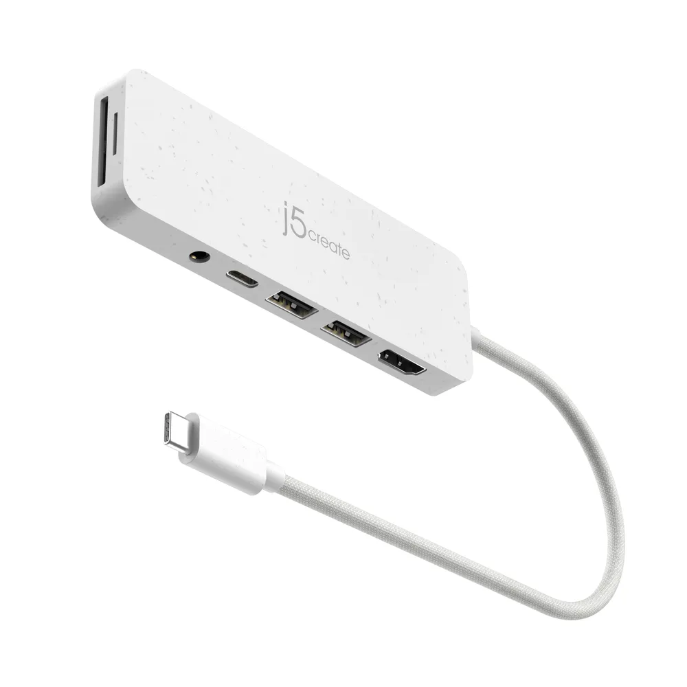 USB-C Multi-Port-Hub Ökologisch mit Stromversorgung j5create
