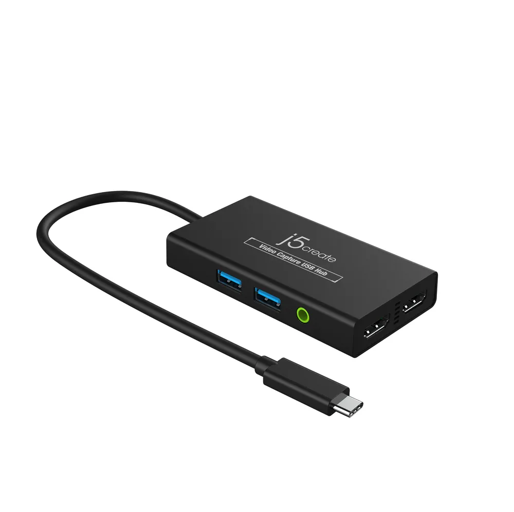 Videoaufnahmegerät J5CREATE JVA01-N USB-C HDMI 4K Hub 2xUSB 1080p Schwarz