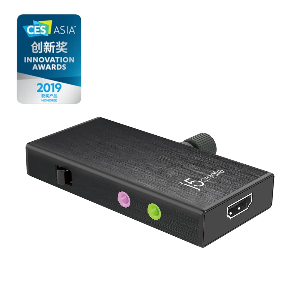 Videograbber J5CREATE JVA02-N HDMI USB-C 1080p 60fps Power Delivery Schwarz