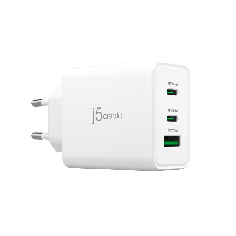 USB-C 65 W GaN 3-Port-Ladegerät j5create EU