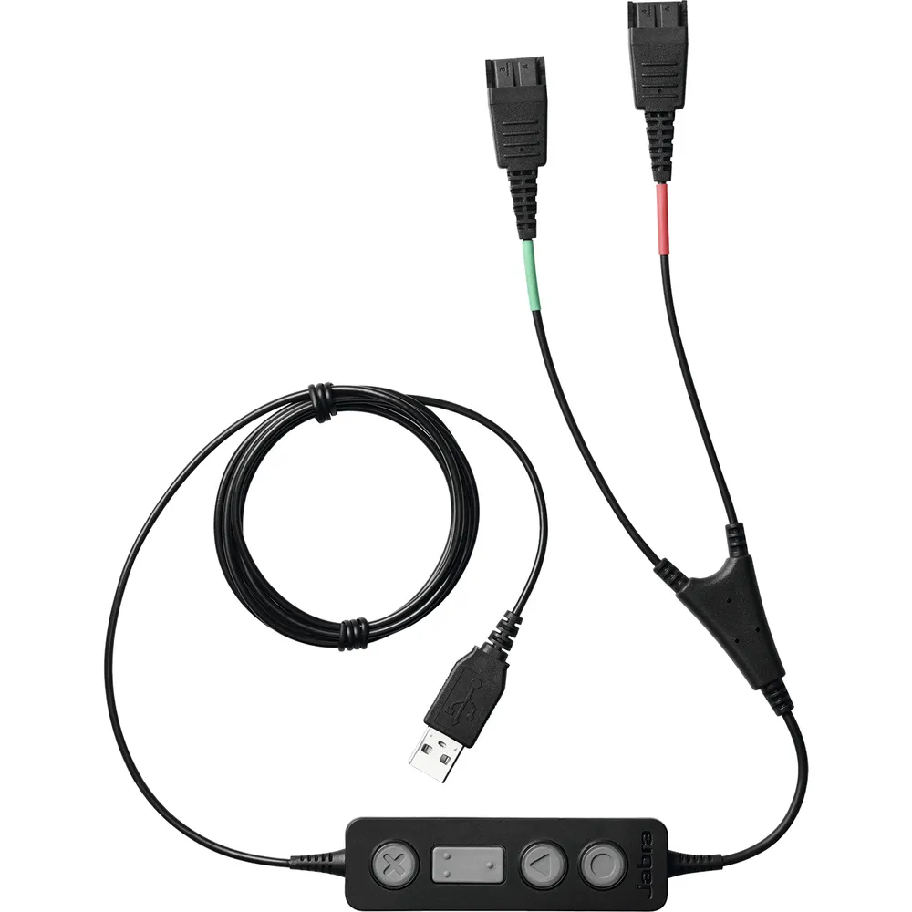 Audio-Kabel NO NAME Jabra Link 265-09 Y-USB auf 2x QD Plug-and-Play Schwarz
