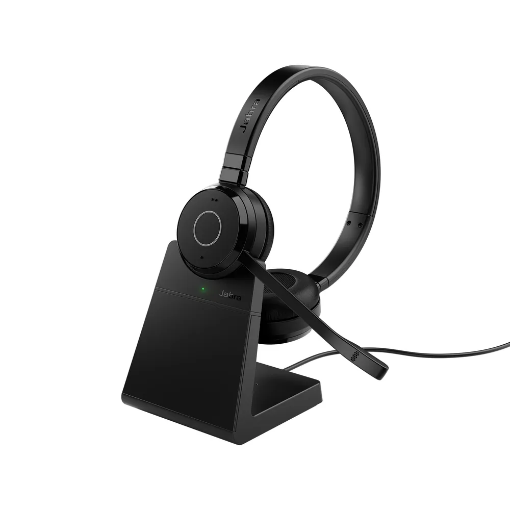 Kopfhörer Jabra Evolve 65 TE kabellos Bluetooth USB mit Mikrofon, passive Geräuschunterdrückung, Schwarz