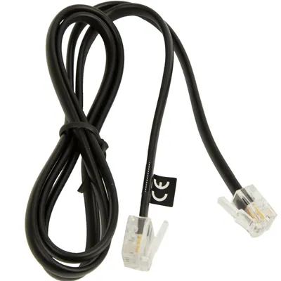 Telefonkabel Jabra 8800-00-101 RJ-9 an RJ-6 Stecker schwarz 50 cm