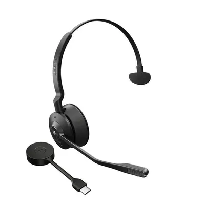 Jabra Engage 55 kabellose DECT Headsets mit Mikrofon und Geräuschunterdrückung schwarz titan