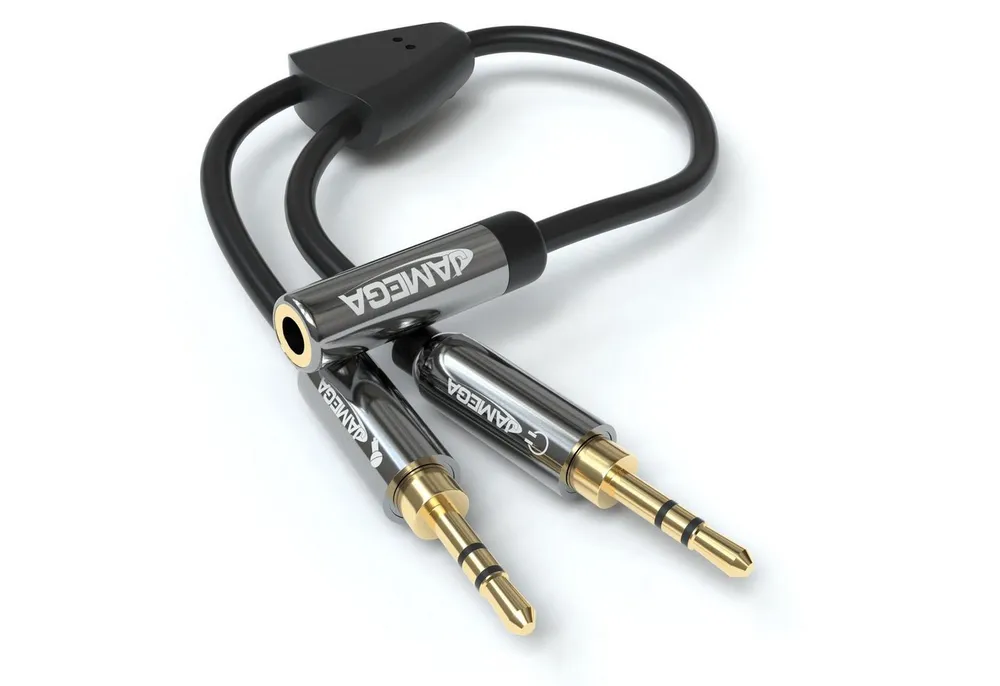 JAMEGA 0,2m Audio Splitter Kabel Y-Adapter Headset Aux Y Verteiler Stereo Y Audio-Adapter