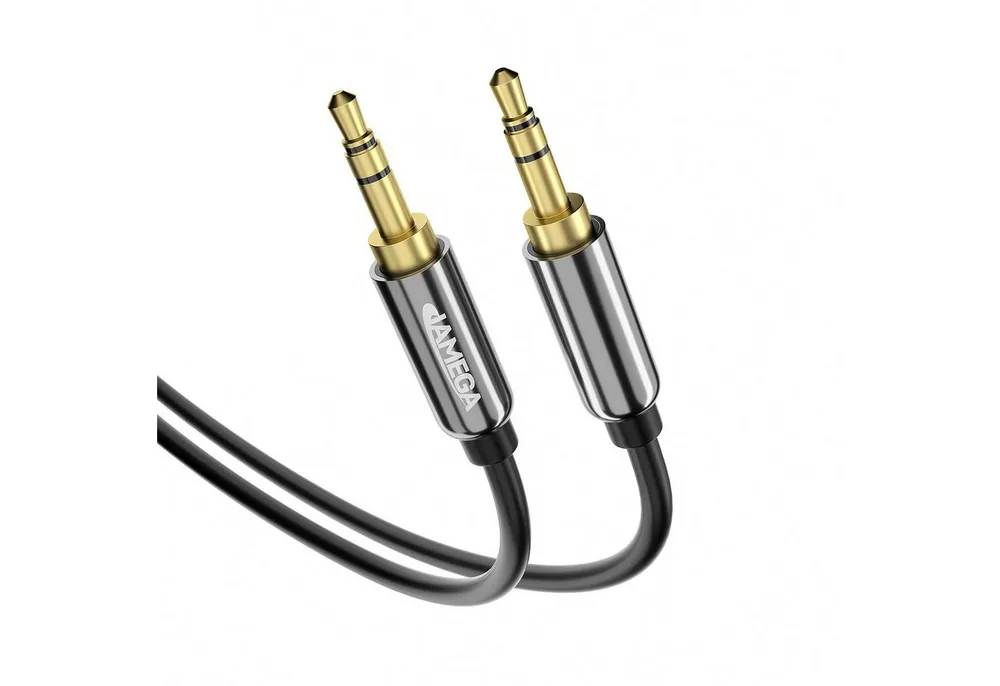 JAMEGA AUX Kabel 3,5mm Klinken Kabel Stereo Audio Auto Handy Mini Klinke Audio-Kabel, 3,5-mm-Klinke, 3,5-mm-Klinke (100 cm)