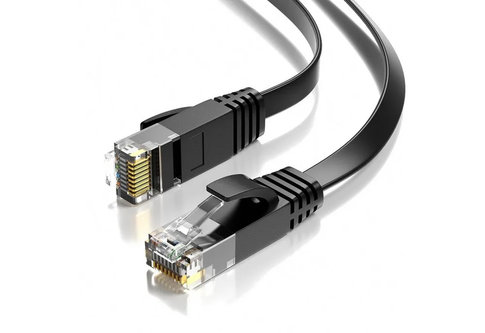 JAMEGA CAT 6 Patchkabel Flach, RJ45 LAN Kabel Ethernet Netzwerkkabel LAN-Kabel, CAT.6, RJ-45 Stecker (Ethernet) (5000 cm)