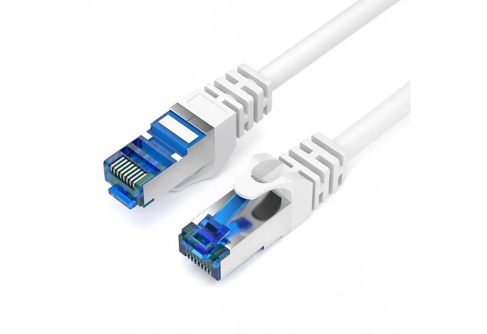 JAMEGA CAT 7 Patchkabel Ethernet RJ45 Netzwerkkabel Rohkabel LAN Kabel LAN-Kabel, CAT.7, RJ-45 Stecker (Ethernet) (1000 cm)